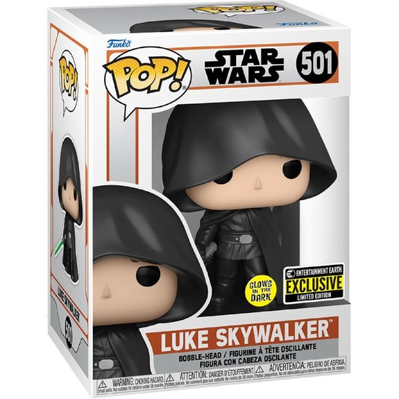 Funko Pop! Star Wars: The Mandalorian Luke Skywalker GITD EE Exclusive #501 - Picture 1 of 4
